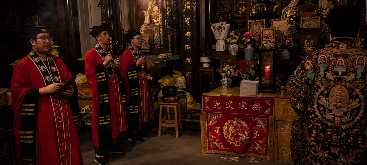 Traditional ritual atmosphere